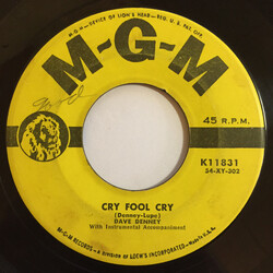 Dave Denney Cry Fool Cry USED VINYL 7INCH 45 RPM