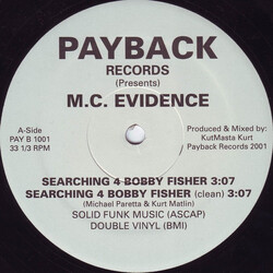 Evidence (2) Searching 4 Bobby Fisher USED VINYL 12INCH 33 S RPM