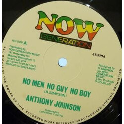 Anthony Johnson No Men No Guy No Boy USED VINYL 12INCH 45 RPM