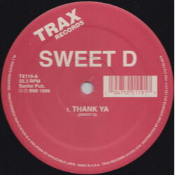 Sweet D Thank Ya USED VINYL 12INCH 33 S RPM REISSUE