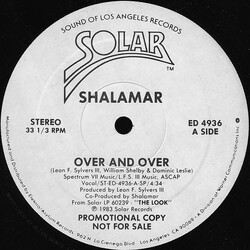Shalamar Over And Over USED VINYL 12INCH 33 S RPM SINGLE PROMO