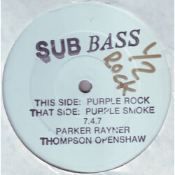 Sub Bass Purple Rock USED VINYL 12INCH WHITE LABEL 45 RPM