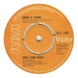 Zager & Evans Cary Lynn Javes Vinyl 7" USED