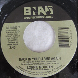 Lorrie Morgan Back In Your Arms Again USED VINYL 7INCH SINGLE
