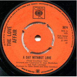 The Love Affair A Day Without Love USED VINYL 7INCH 45 RPM SINGLE