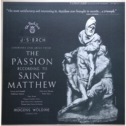 Johann Sebastian Bach Choruses And Arias From The Passion According To Saint Matthew Vinyl LP USED