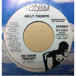 Billy Thorpe No Show Tonight USED VINYL 7INCH 45 RPM PROMO