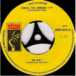 The M.G.'s Jamaica This Morning USED VINYL 7INCH 45 RPM SINGLE