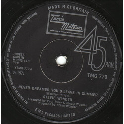 Stevie Wonder Never Dreamed You'd Leave In Summer Vinyl 7" USED