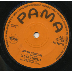 Lloyd Tyrell / Val Bennett Birth Control / Return To Peace USED VINYL 7INCH 45 RPM SINGLE