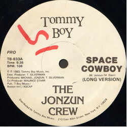 The Jonzun Crew Space Cowboy USED VINYL 12INCH 33 S RPM PROMO