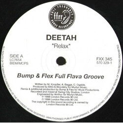 Deetah Relax USED VINYL 12INCH 33 S RPM