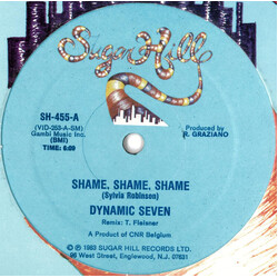 Dynamic Seven Shame, Shame, Shame / Lucky Shot USED VINYL 12INCH 33 S RPM