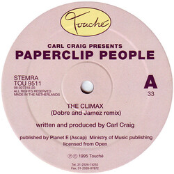 Carl Craig / Paperclip People The Climax USED VINYL 12INCH 33 S RPM