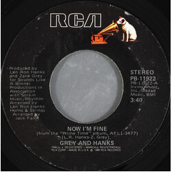 Grey And Hanks Now I'm Fine / Love's In Command USED VINYL 7INCH 45 RPM STYRENE STEREO