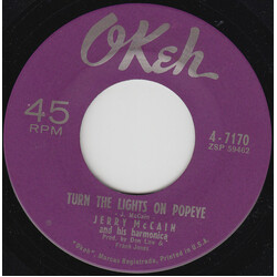 Jerry McCain Turn The Lights On Popeye / Hop Stroll USED VINYL 7INCH 45 RPM