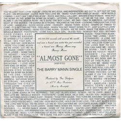 Barry Mann Almost Gone Vinyl 7" USED