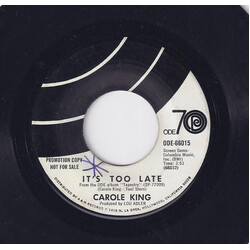 Carole King It's Too Late / I Feel The Earth Move USED VINYL 7INCH 45 RPM PROMO