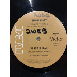 Edwina Rigby I'm Not In Love USED VINYL 7INCH SINGLE