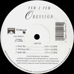 Fem 2 Fem Obsession VINYL 12" USED