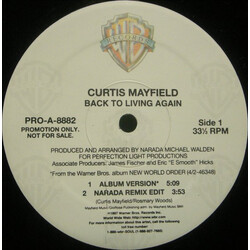Curtis Mayfield Back To Living Again VINYL 12" USED