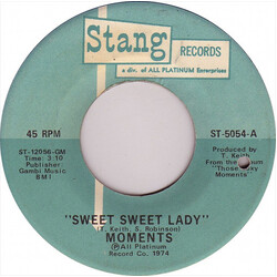 The Moments Sweet Sweet Lady / The Next Time I See You USED VINYL 7INCH SINGLE 45 RPM