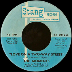 The Moments Love On A Two-Way Street USED VINYL 7INCH SINGLE 45 RPM