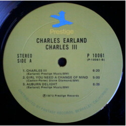 Charles Earland Charles III Vinyl LP USED