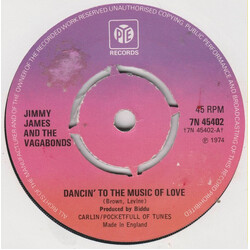 Jimmy James & The Vagabonds Dancin' To The Music Of Love USED VINYL 7INCH 45 RPM SINGLE