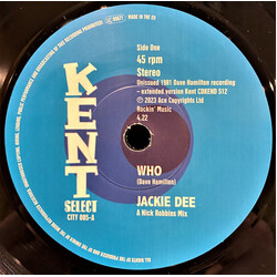 Jackie Dee (2) / The Dave Hamilton Band Who / Who (Instrumental) USED VINYL 7INCH 45 RPM STEREO