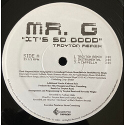 Mr. G (2) It's So Good USED VINYL 12INCH 33 S RPM MAXI-SINGLE