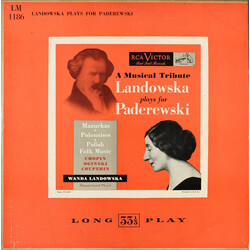 Wanda Landowska A Musical Tribute: Landowska Plays For Paderewski Vinyl LP USED