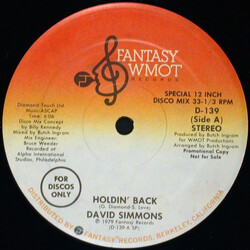 David Simmons (2) Holdin' Back VINYL 12" USED