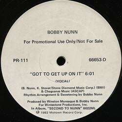 Bobby Nunn Got To Get Up On It Vinyl 12" USED