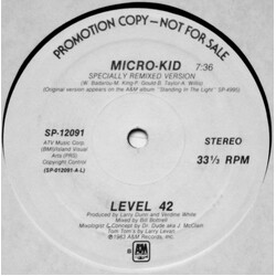 Level 42 Micro-Kid VINYL 12" USED