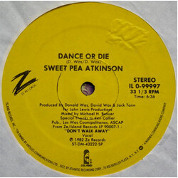 Sweet Pea Atkinson Dance Or Die VINYL 12" USED