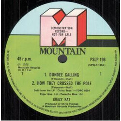 Krazy Kat Dundee Calling USED VINYL 12INCH PROMO