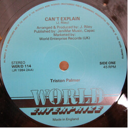 Tristan Palmer / Rod Taylor Can't Explain Vinyl 12" USED