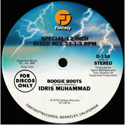 Idris Muhammad Boogie Boots / Foxhuntin' USED VINYL 12INCH 33 S RPM STEREO