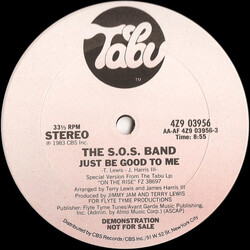 The S.O.S. Band Just Be Good To Me USED VINYL 12INCH 33 S RPM PROMO STEREO