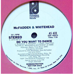 McFadden & Whitehead Do You Want To Dance USED VINYL 12INCH 33 S RPM PROMO STEREO