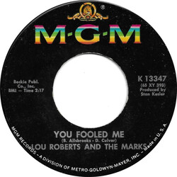 Lou Roberts & The Marks You Fooled Me / Gettin' Ready USED VINYL 7INCH 45 RPM SINGLE