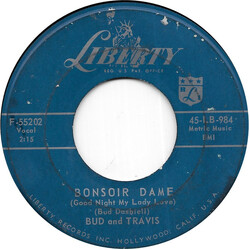 Bud And Travis Bonsoir Dame (Good Night My Lady Love) USED VINYL 7INCH 45 RPM