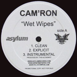 Cam'Ron Wet Wipes USED VINYL 12INCH 33 S RPM PROMO