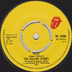 The Rolling Stones Angie USED VINYL 7INCH SINGLE 45 RPM