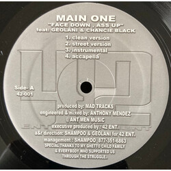 Main One / Geolani Face Down, Ass Up USED VINYL 12INCH SINGLE