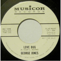 George Jones (2) Love Bug / I Can't Get Used To Being Lonely USED VINYL 7INCH 45 RPM SINGLE PROMO MONO
