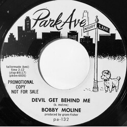 Bob Moline Devil Get Behind Me / I'll Be Waiting For You USED VINYL 7INCH 45 RPM PROMO STYRENE