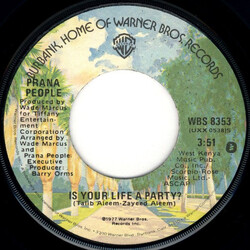 Prana People Is Your Life A Party? USED VINYL 7INCH 45 RPM