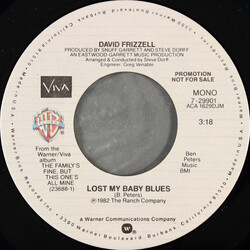 David Frizzell Lost My Baby Blues USED VINYL 7INCH 45 RPM SINGLE PROMO STEREO MONO